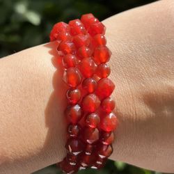 Faceted Carnelian Bracelet 