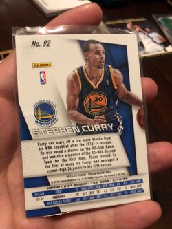 Stephen Curry Basketball card
