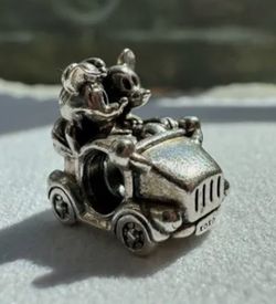 Pandora x Disney Minnie Mouse & Mickey Mouse Car Bead / Charm in Sterling Silver S925