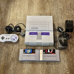 Super Nintendo + 2 Great Games