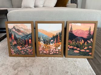 Boho landscape wall art 12x16