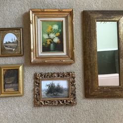 Beautiful Vintage Gold Framed Gallery Wall