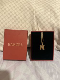 Letter “M” gold coded necklace