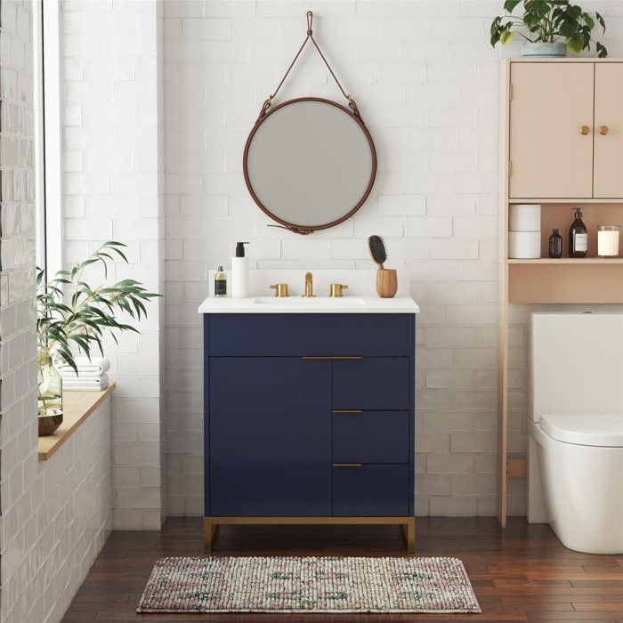 *Brand New* Leona 30” Bathroom Vanity, Navy