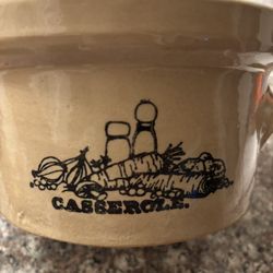 Pearsons of Chesterfield Ceramic Casserole Dish Beige Round 6" x 4" MPN 1310