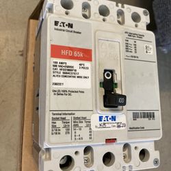 EATON HFD65k 100A 3 Pole Circuit Breaker