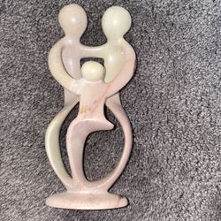Circle of Friends Sculpture Stone Art Candleholder Wedding Unity Gift Couple Figurine Dance Decor Anniversary Family Kenya African Soapstone