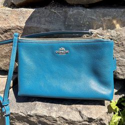 Coach Purse Double Zipper 