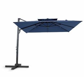 New 10’ PURPLE LEAF Durable Patio Outdoor Umbrella   Cantilever Sun Yard Umbrellas For Pool, Deck