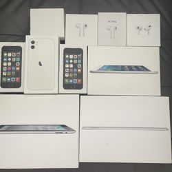 LOT OF 9 EMPTY Apple BOXES iPad IPhone AirPods