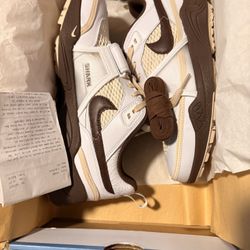 Jordan 1 Nike Zoom Field Jaxx Travis Scott Light Chocolate Size 10 High 