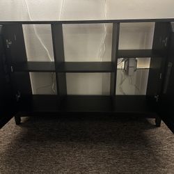 Storage Cabinet with Doors in Vintage Black