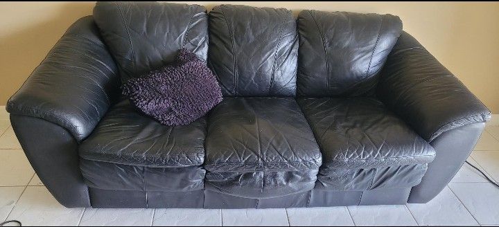 Black Leather Couch