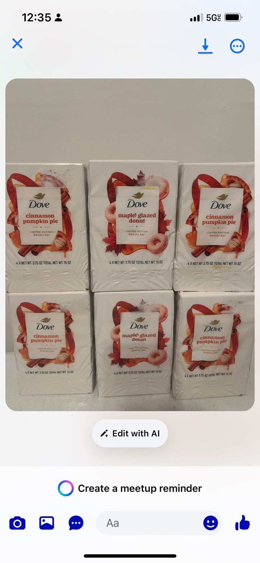 Dove Body Wash Or Bar Soap $5 Each