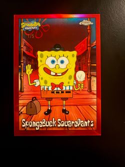 Topps Chrome SpongeBob SquarePants Red Refractor 1/5