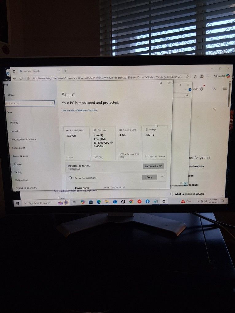LENOVO Intel I7, 12gb Ram, 2tb Storage, 4gb Ram NVIDIA GeForce GTX 1050ti GAMING COMPUTER