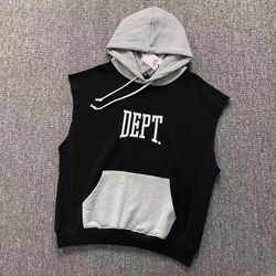 Gallery Dept Gym Cut Off Hoodie Black