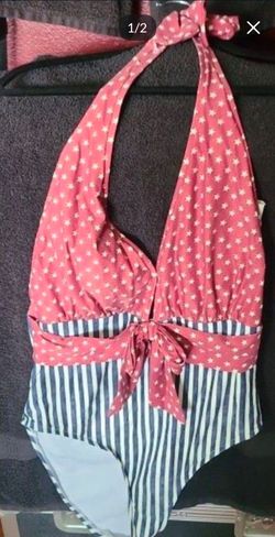 Americana Bathing Suit Size Large 4th Of July