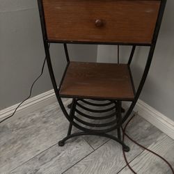 Brown End Table Metal 