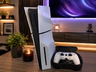 PlayStation 5 Slim Console with Controller and Case