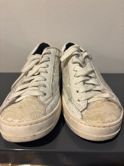 P448 white lace sneakers