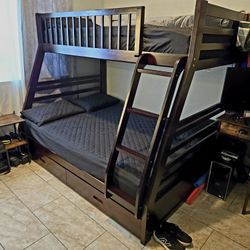 Bunk Bed Full And Twin Beds Plus Bottom Dressers