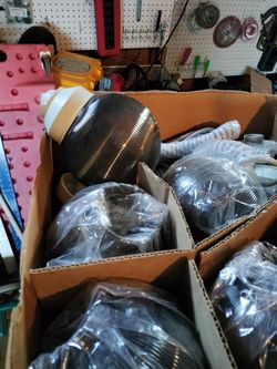Box Of Exterior Lights For Camper Or Patios 