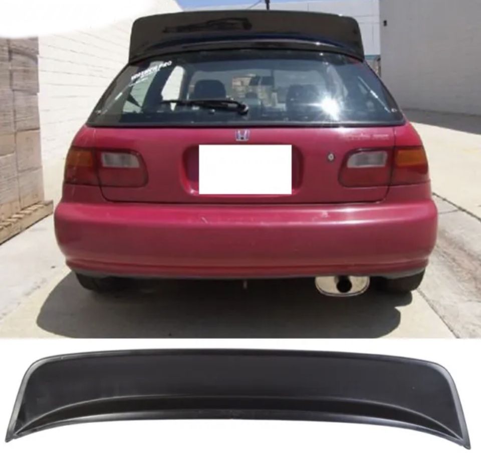 Fits 92-95 Honda Civic EG6 Hatchback BYS Style Roof Spoiler