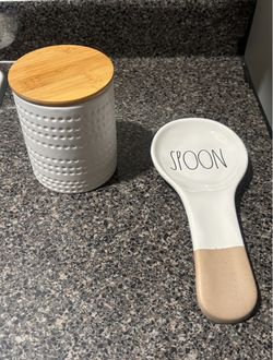 Canister and spoon holder