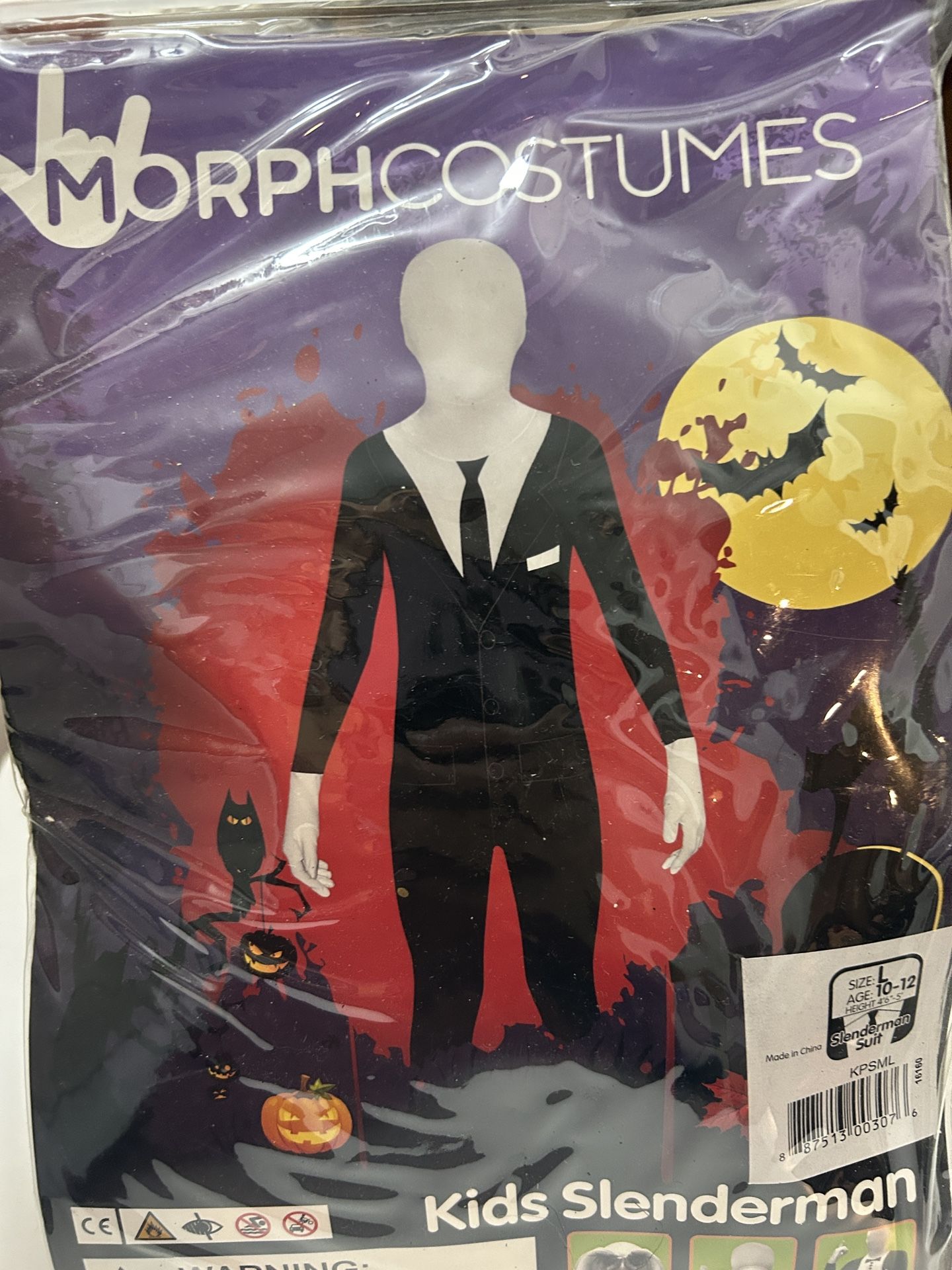 Halloween Slenderman Kids Costume