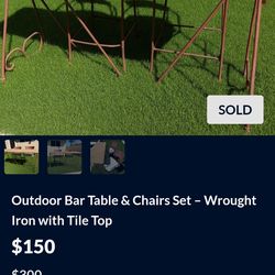 ITS NOT SOLD !!!!Beautiful outdoor island table and chairs
