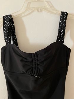 NWT Black Polka Dot Swumsuit Sz M