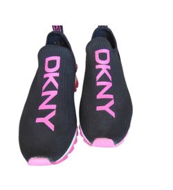 DKNY ABBI Women's Black & Pink Slip-On Sneakers