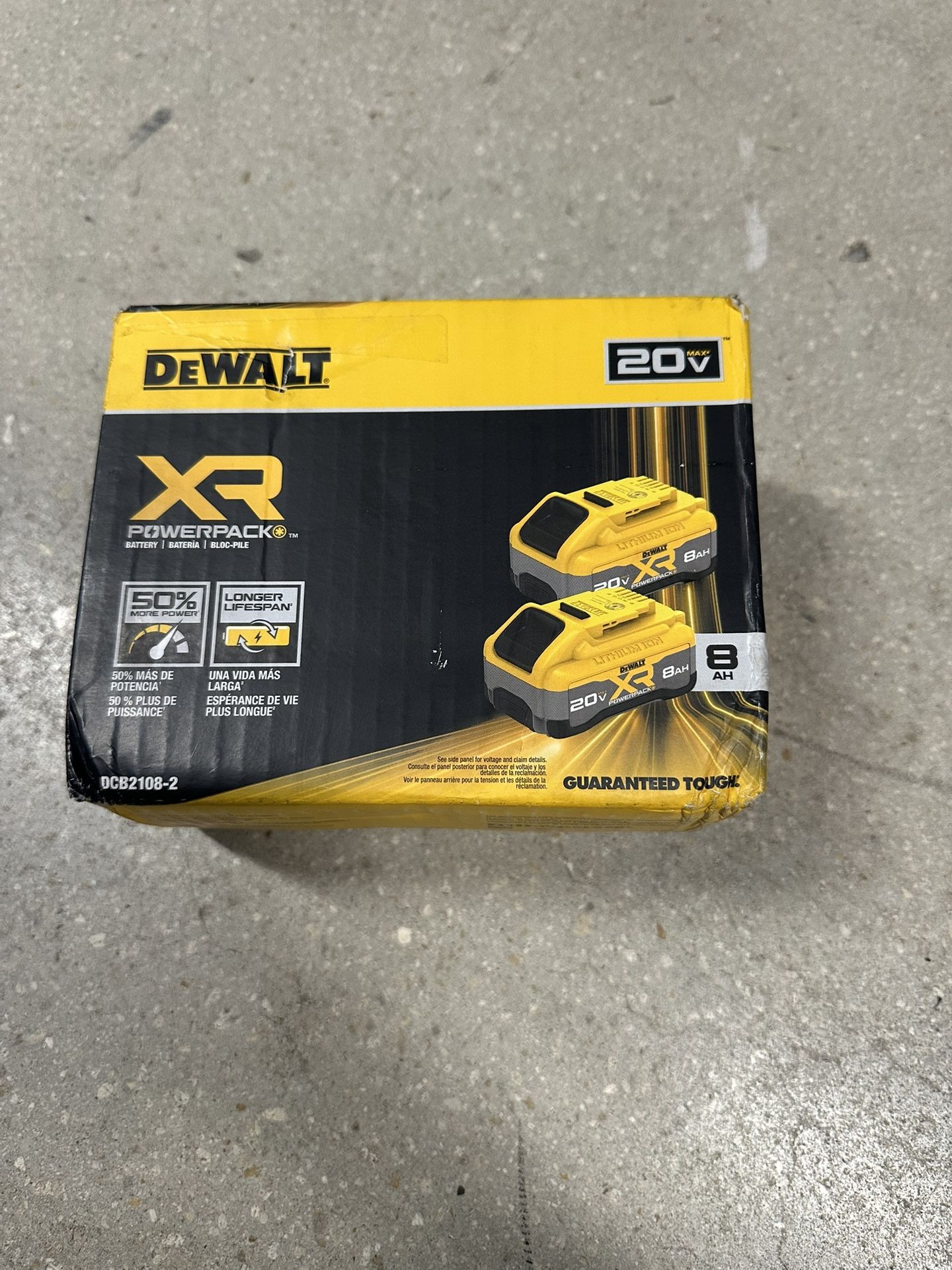 DEWALT 20V MAX XR POWER-Pack Lithium-Ion 8.0Ah Battery (2-Pack)