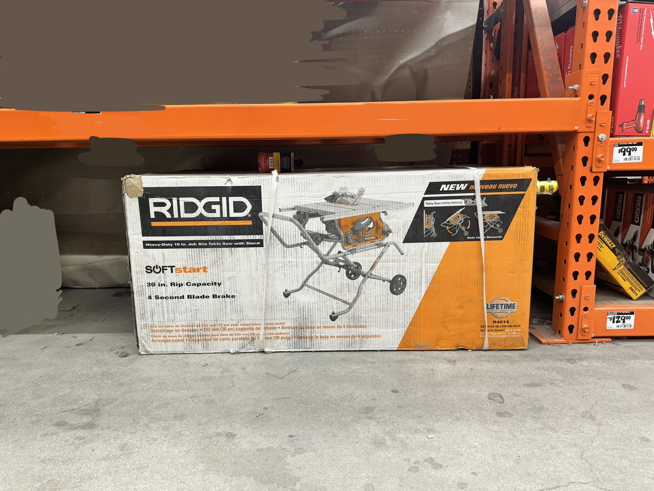 Ridgid 10” Job Site Table Saw With Stand 