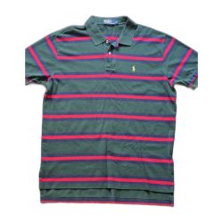 Polo Ralph Lauren Striped Shirt Forest Green Red Navy Gold Pony Logo XL Cotton