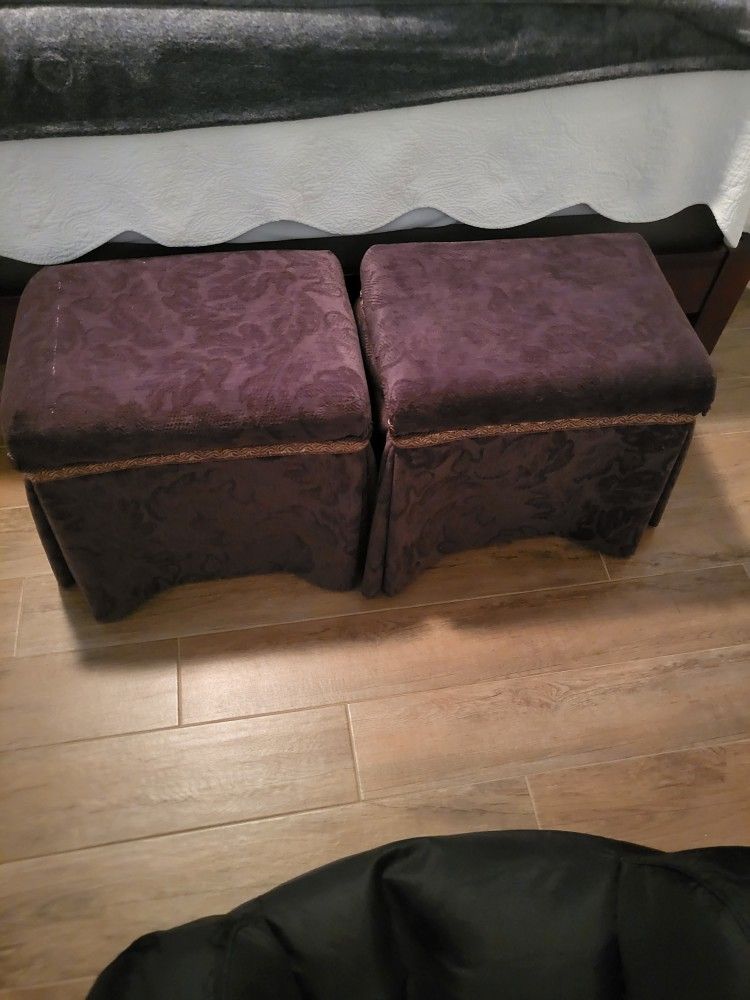 Two Small Ottomans