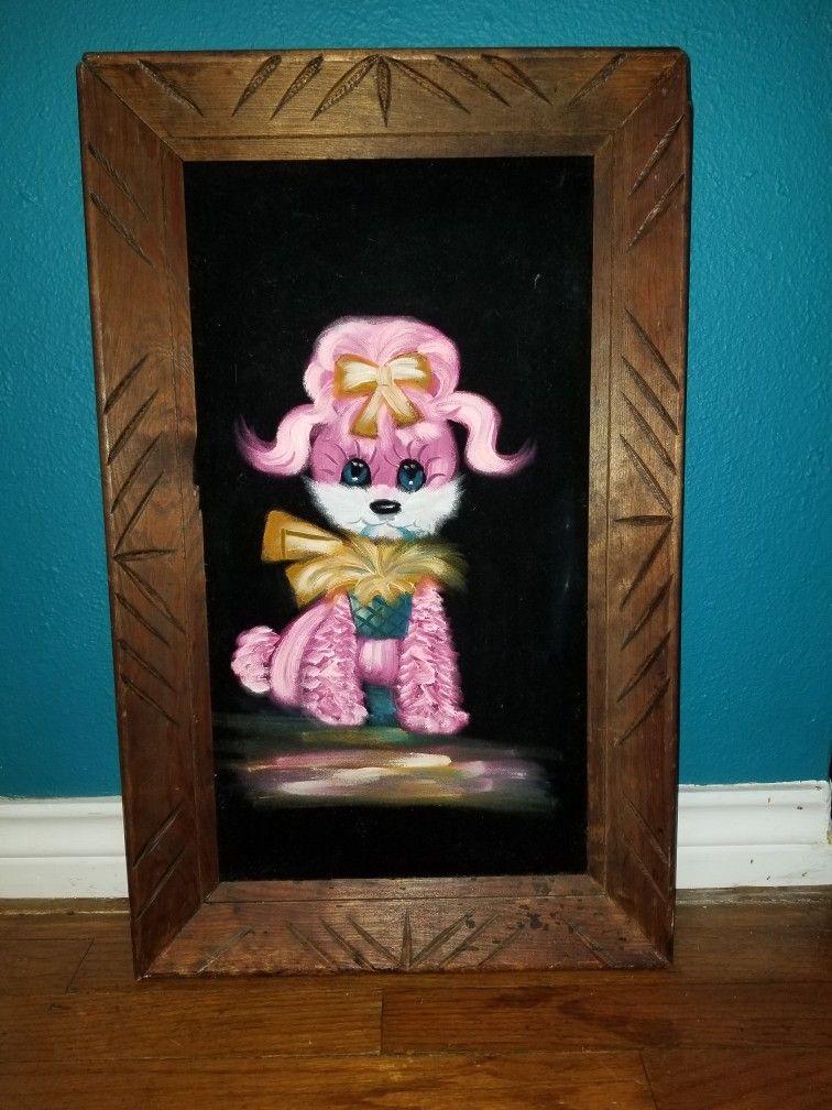 Black Velvet Pink Poodle