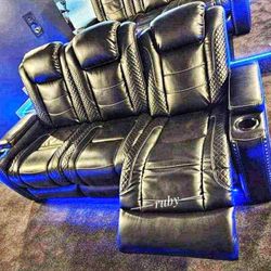 Power Reclining Sofa , Power Reclining Loveseat, Power Recliner | Color Options | 39$ Down Payment @ Fastest Delivery 🚚