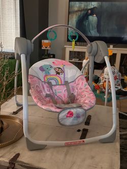 Pink Paradise Portable Swing