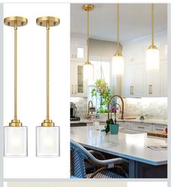 Pendant Lights (2 pack - Brushed Gold)