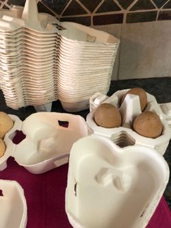 Trio egg cartons, with ribbons and tags- 36 pcs sets