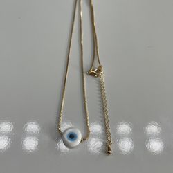 Gold Plated Evil Eye Necklace