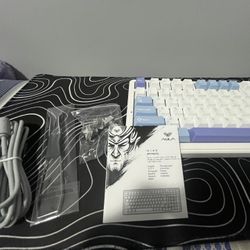 F99 Keyboard Blue/white  (never Used) 