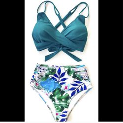 NWT CUPSHE Swimsuit Two Piece 