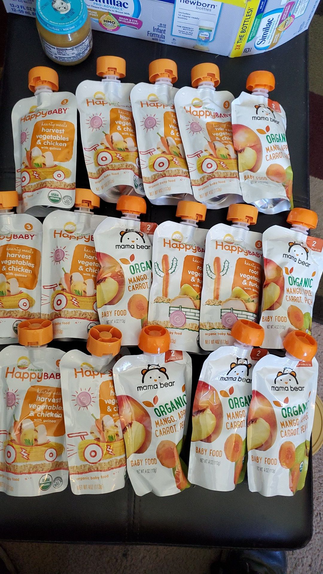 Baby food pouches 16 / 4 oz expiration from January 2021 through August 2021 all for $5