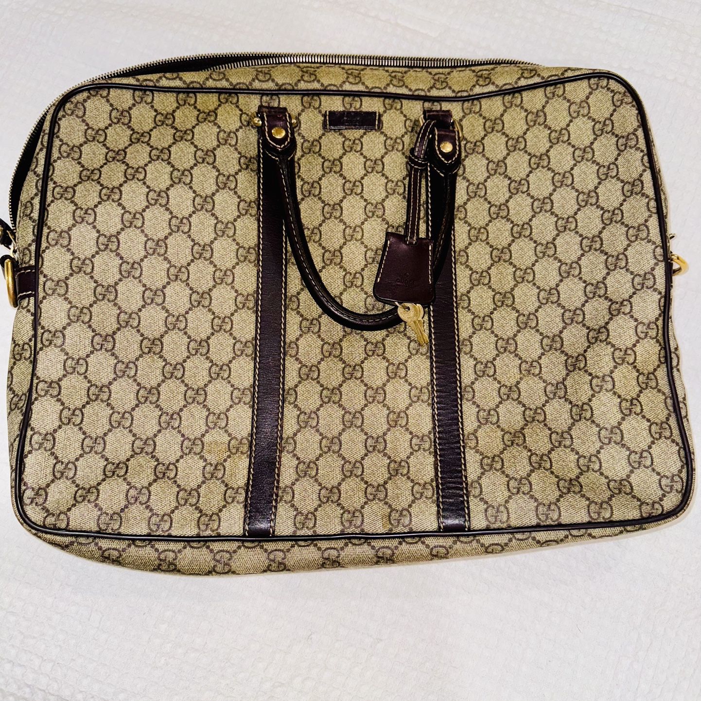  $800 OBO…Gucci Men's Black GG Supreme Canvas Briefcase