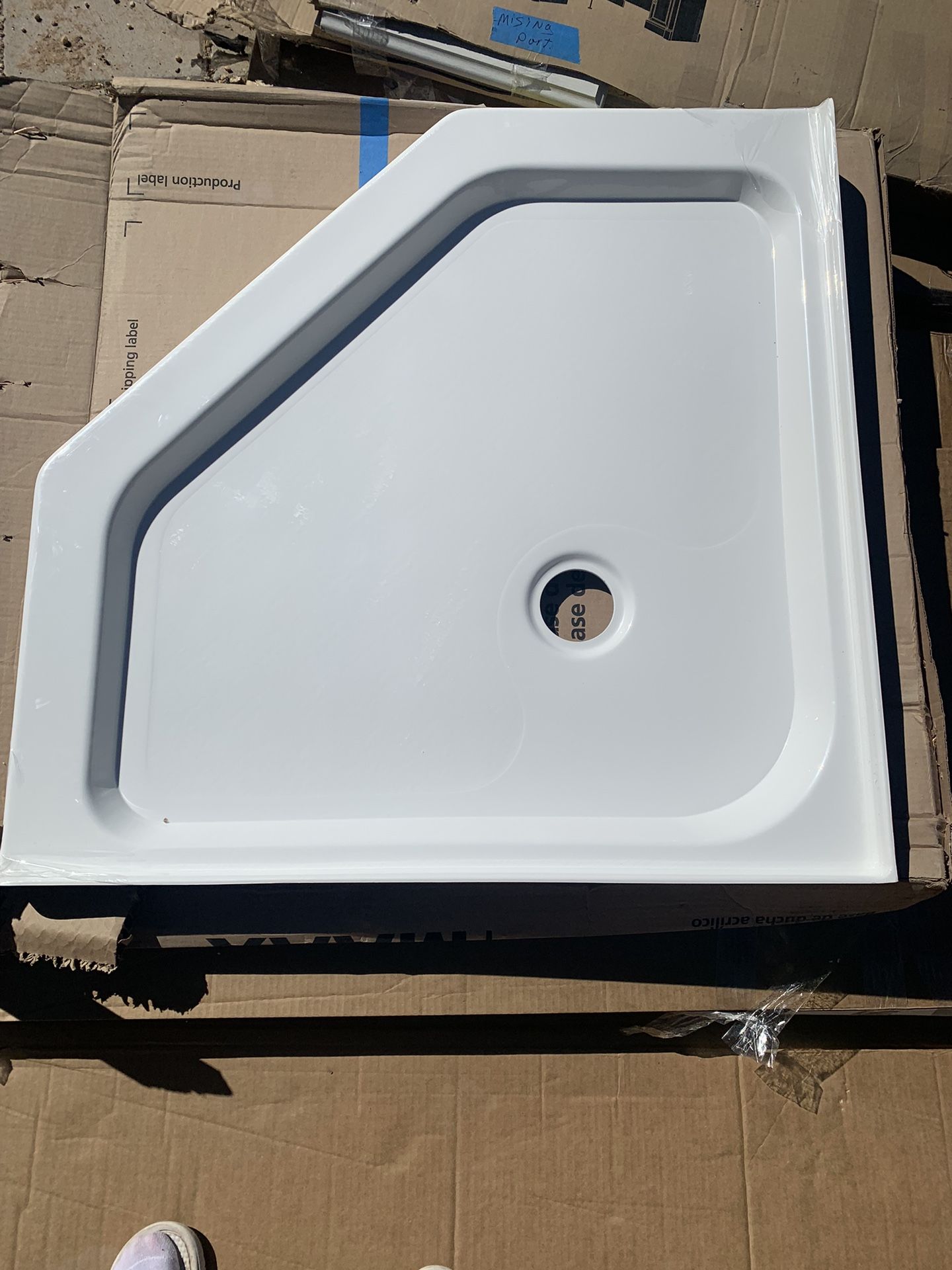 Shower Pan 36” X 36” 
