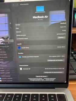 MacBook Air M2 2022 - 16GB/256GB - 100% Battery Health - Like New