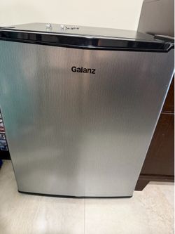 Galanz 2.7 Cu Ft One Door Mini Fridge Stainless Steel Look - Compact